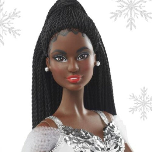 Mattel - Barbie Holiday Doll with White and Silver Ball Gown, African American