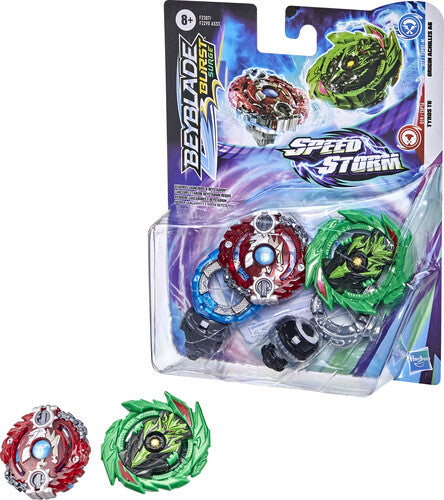 Hasbro Collectibles - Beyblade Burst Surge Speedstorm Origin Achilles A6 and Tyros T6 Dual Pack