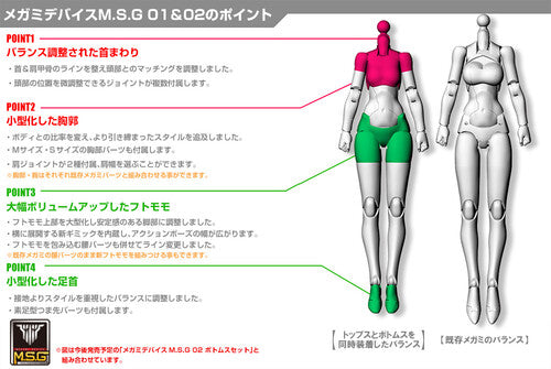 Kotobukiya - Megami Device - M.S.G. 01 Tops Set (Skin Color D)