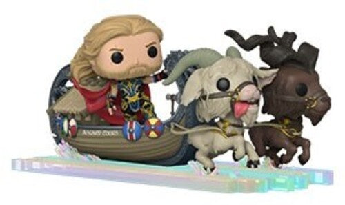 FUNKO POP! RIDE SUPDLX MARVEL: Thor: Love and Thunder: Goat Boat wWith Thor, Toothgnasher & Toothgrinder