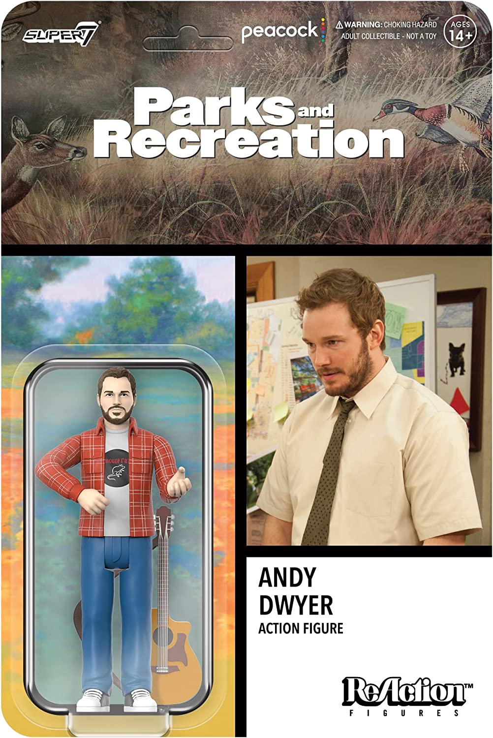 Super7 - Parks And Recreation ReAction Figures Wave 2 - Andy Dwyer (Mouse Rat)