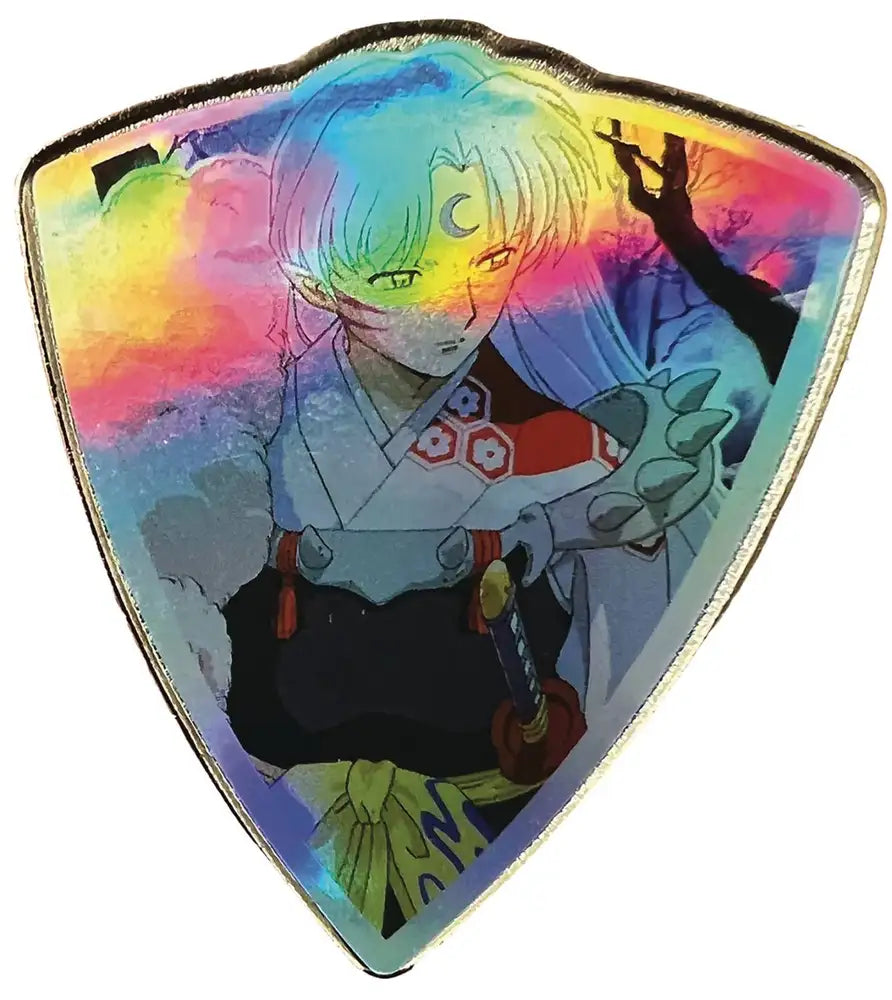 Zen Monkey - Inuyasha Sesshoumaru Rainbow Holo Foil Crest Pin