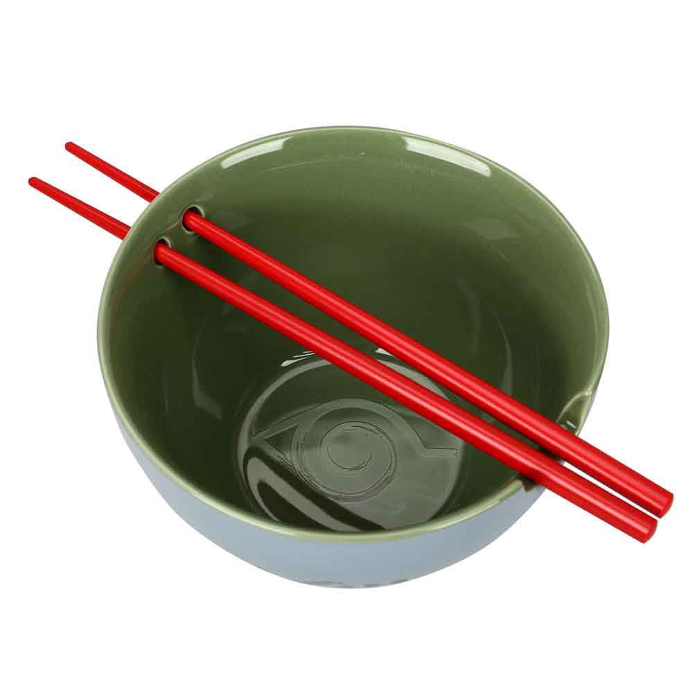 Naruto Kakashi Ceramic Ramen Bowl With Chopsticks - 