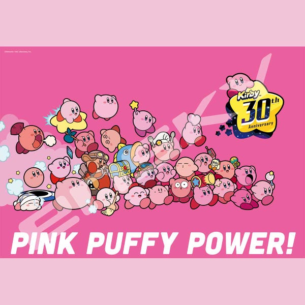 Ensky - Kirby 30th Anniversary PINK PUFFY POWER! 1000P Jigsaw Puzzle, Ensky Puzzle